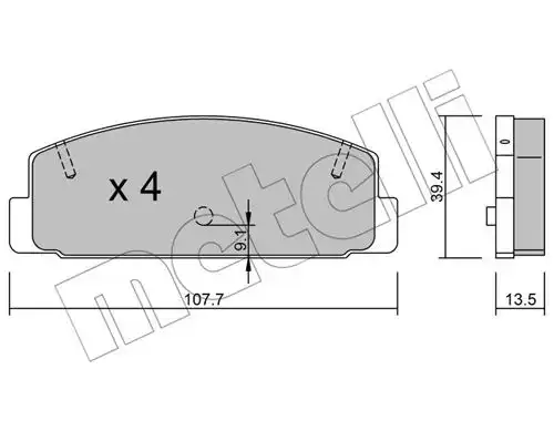 накладки METELLI 22-0302-1