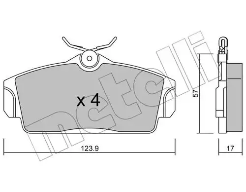 накладки METELLI 22-0305-0