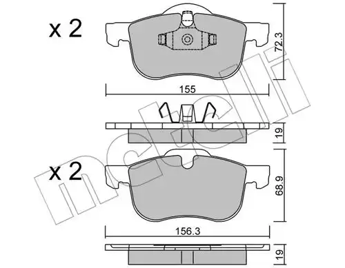 накладки METELLI 22-0309-0