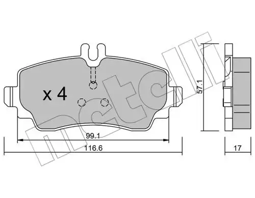 накладки METELLI 22-0310-0