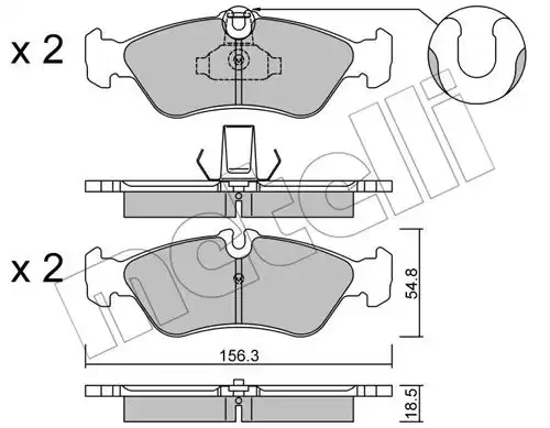 накладки METELLI 22-0311-0