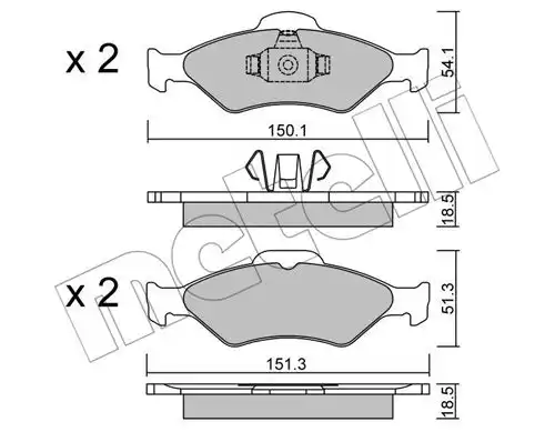 накладки METELLI 22-0315-0