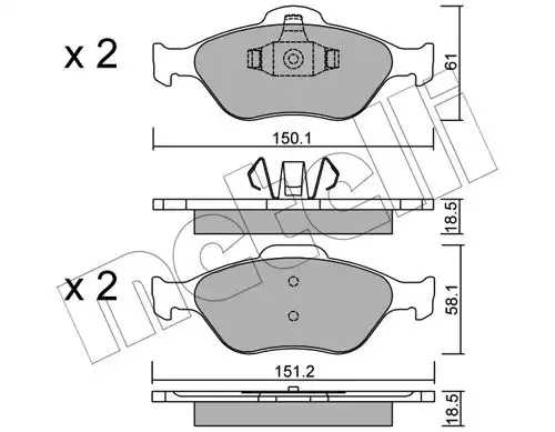 накладки METELLI 22-0316-0