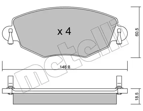 накладки METELLI 22-0318-0