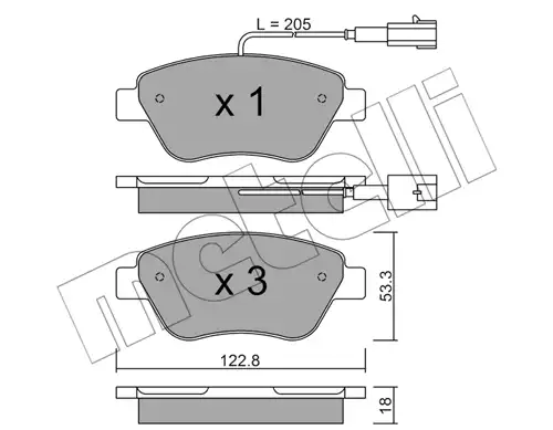 накладки METELLI 22-0321-0