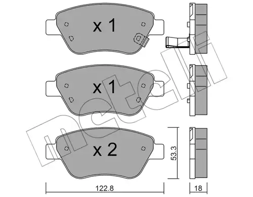 накладки METELLI 22-0321-2