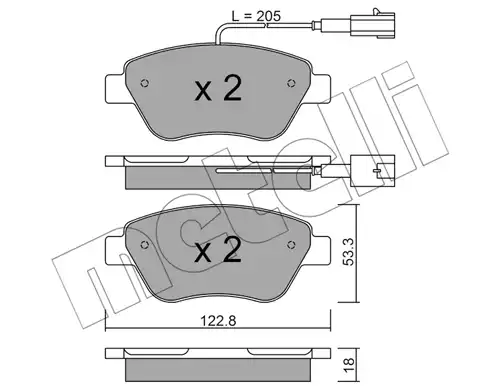 накладки METELLI 22-0321-3