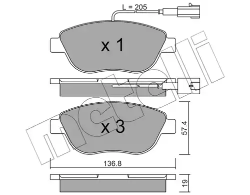 накладки METELLI 22-0322-0