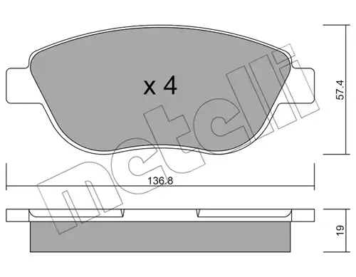 накладки METELLI 22-0322-1