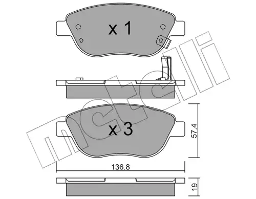 накладки METELLI 22-0322-2