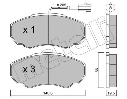 накладки METELLI 22-0325-0