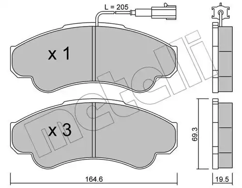 накладки METELLI 22-0326-0