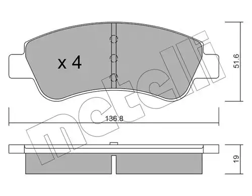 накладки METELLI 22-0327-0