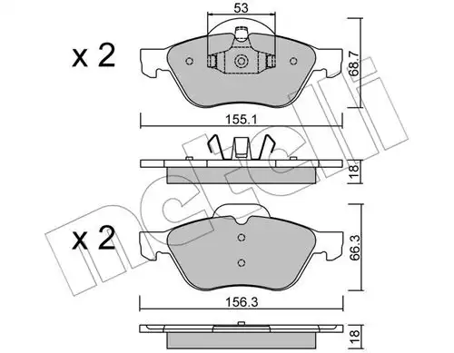 накладки METELLI 22-0335-0