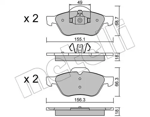 накладки METELLI 22-0335-1