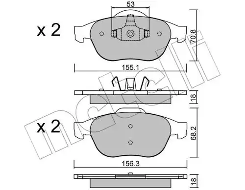 накладки METELLI 22-0336-0