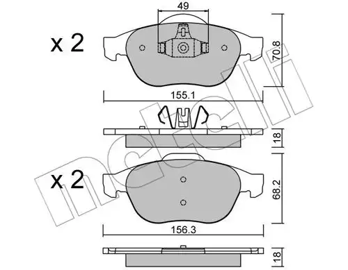 накладки METELLI 22-0336-2