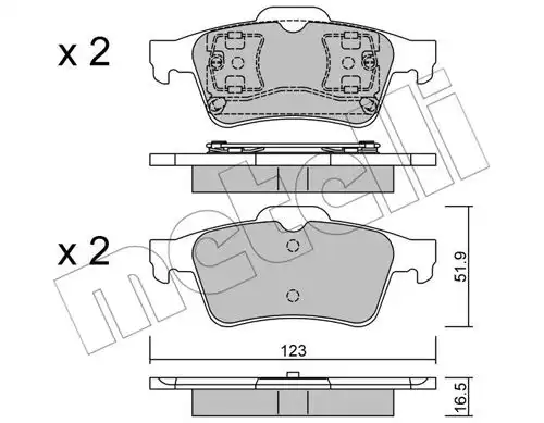 накладки METELLI 22-0337-0