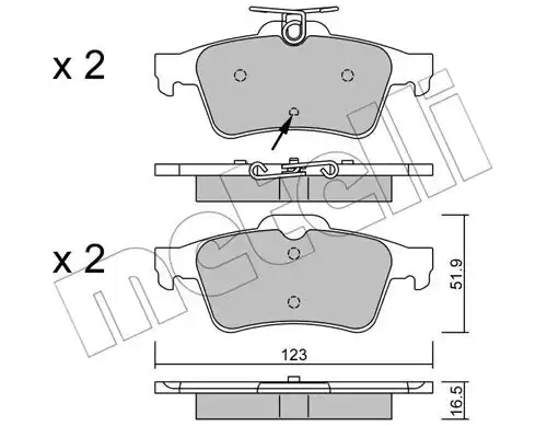 накладки METELLI 22-0337-2