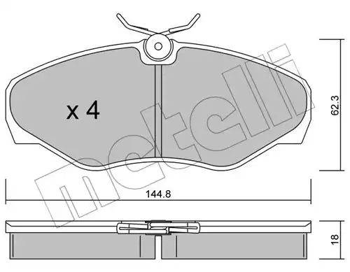 накладки METELLI 22-0338-2