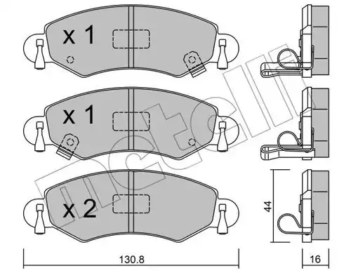 накладки METELLI 22-0339-0