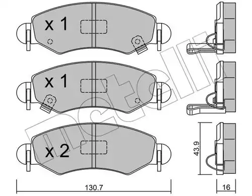 накладки METELLI 22-0339-1