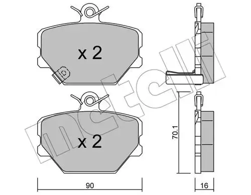 накладки METELLI 22-0341-0