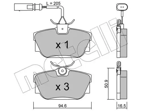 накладки METELLI 22-0346-1