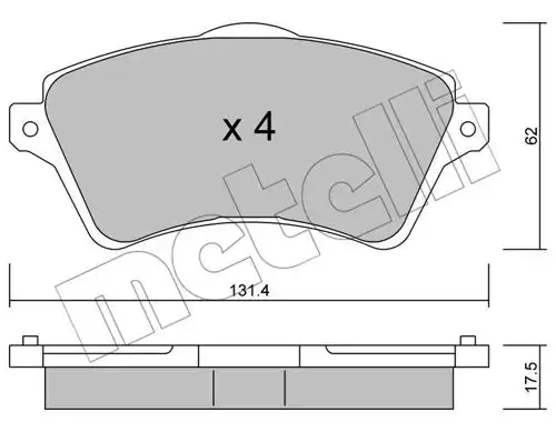 накладки METELLI 22-0349-0