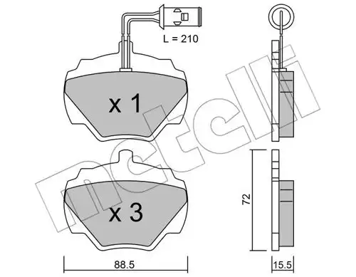 накладки METELLI 22-0353-1