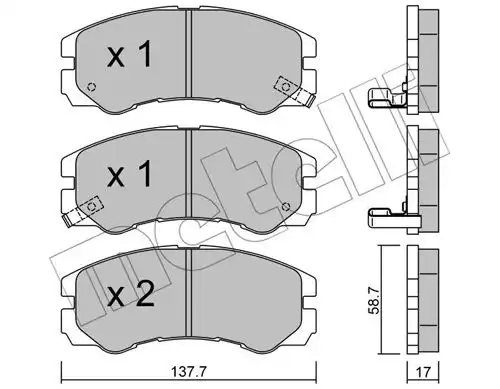 накладки METELLI 22-0357-0