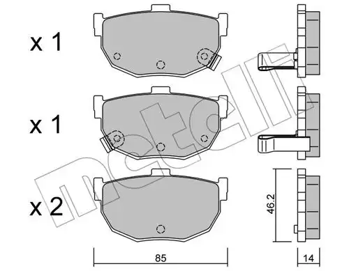 накладки METELLI 22-0362-0