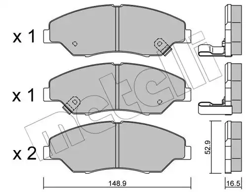 накладки METELLI 22-0376-0