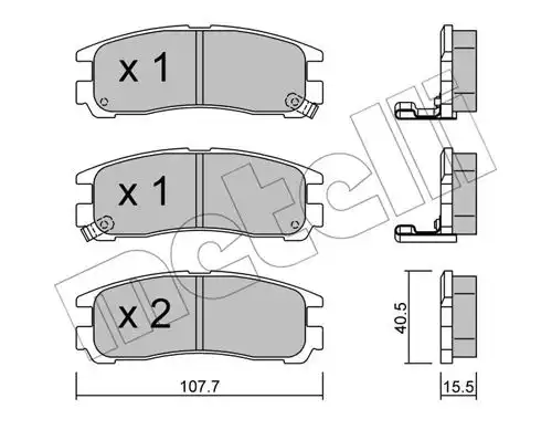 накладки METELLI 22-0398-0