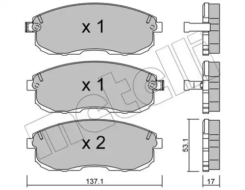 накладки METELLI 22-0404-0