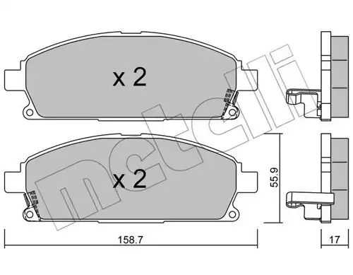 накладки METELLI 22-0406-1