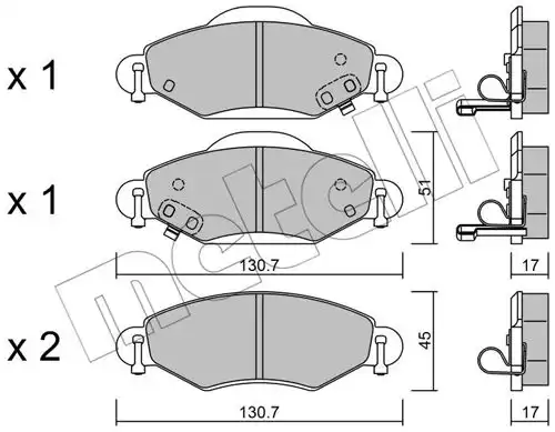 накладки METELLI 22-0421-0