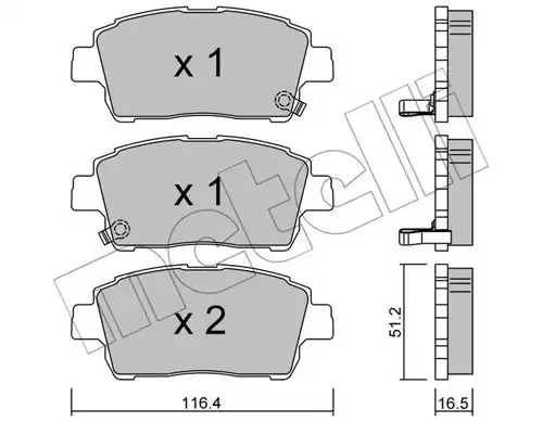 накладки METELLI 22-0423-0