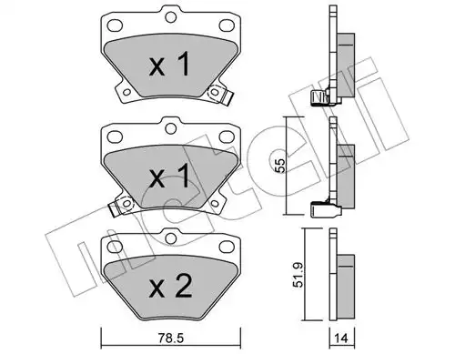 накладки METELLI 22-0424-0