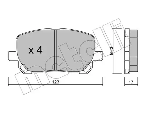 накладки METELLI 22-0427-0