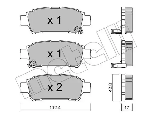 накладки METELLI 22-0428-0