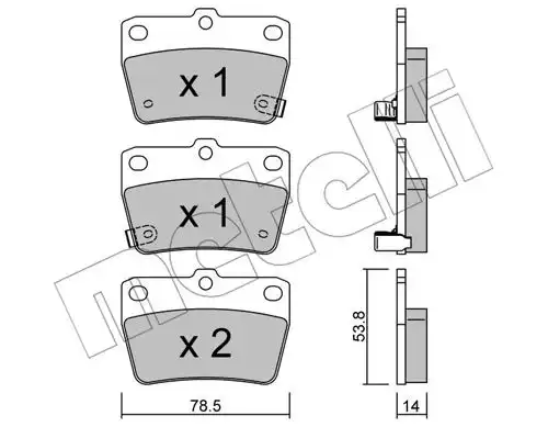 накладки METELLI 22-0431-0