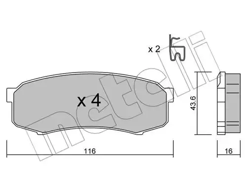 накладки METELLI 22-0432-0