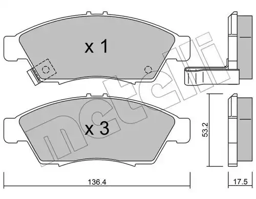 накладки METELLI 22-0437-0