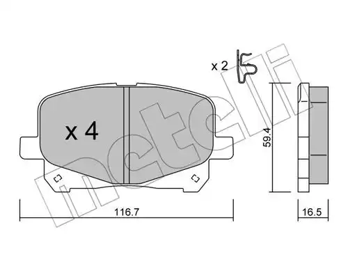 накладки METELLI 22-0443-0