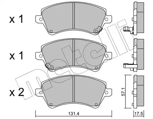 накладки METELLI 22-0446-0