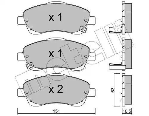 накладки METELLI 22-0450-0