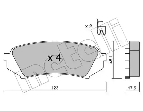 накладки METELLI 22-0453-0