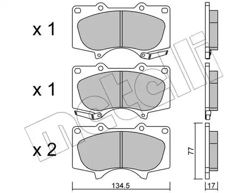 накладки METELLI 22-0454-0