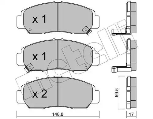 накладки METELLI 22-0462-0